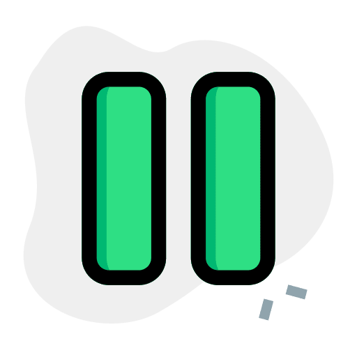 Pause button music player pause button options icon