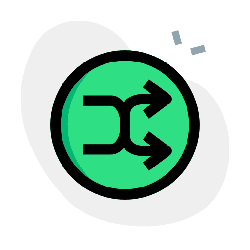 Shuffle shuffle arrows music player icon