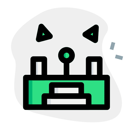 Stage music and multimedia concert speakers icon