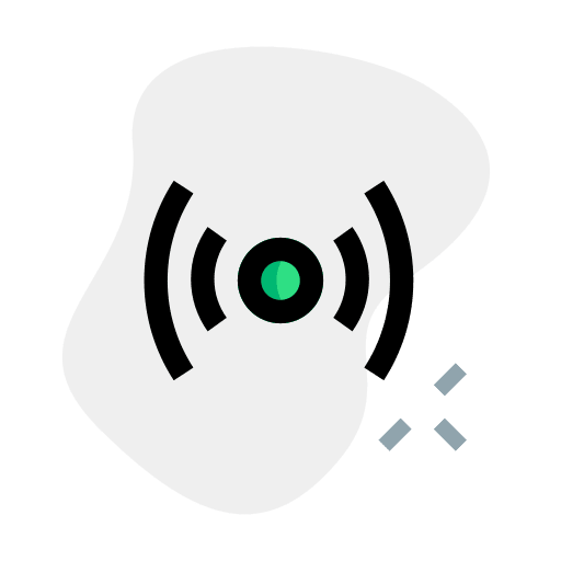 Streaming podcast music and multimedia interface icon