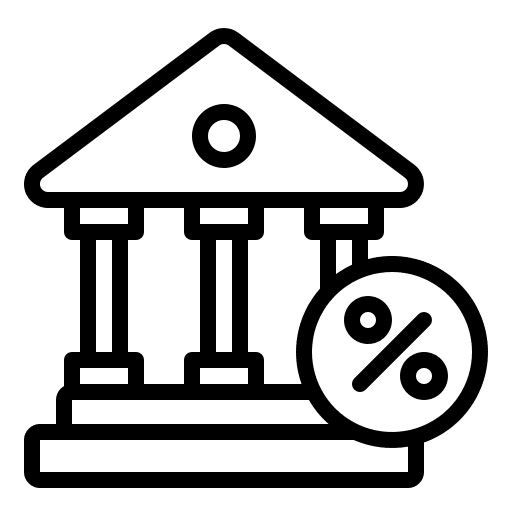 Bank bank building business and finance icon