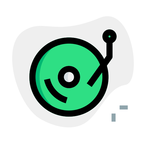 Vinyl record music and multimedia vinyl record multimedia option icon