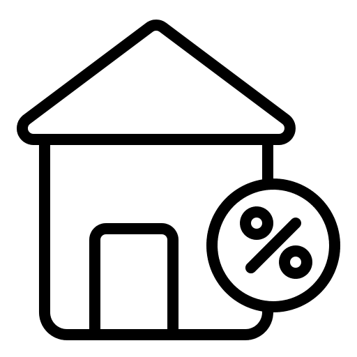 Interest rate real estate architecture property icon