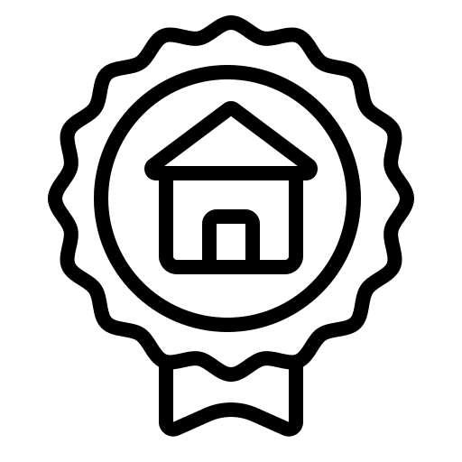 Medal buildings home property icon Medal buildings home property icon