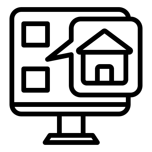 Online marketing real estate ads advertising icon Online marketing real estate ads advertising icon