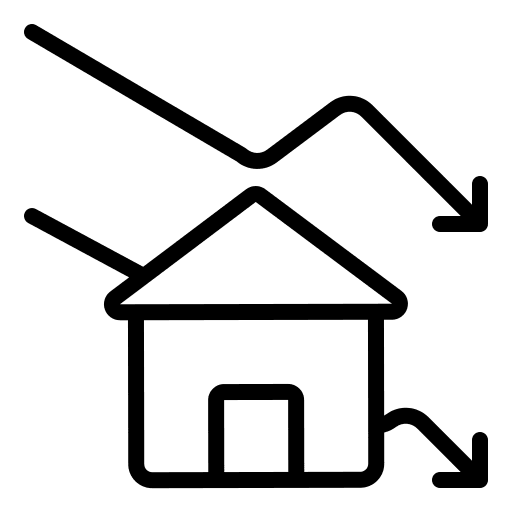 Real estate property home graph icon Real estate property home graph icon