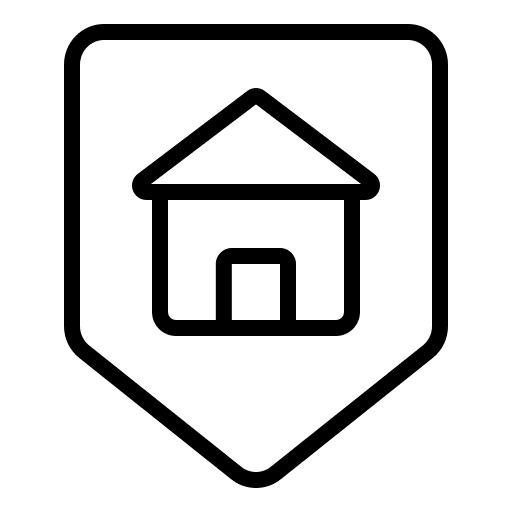 Protection house real estate security icon Protection house real estate security icon