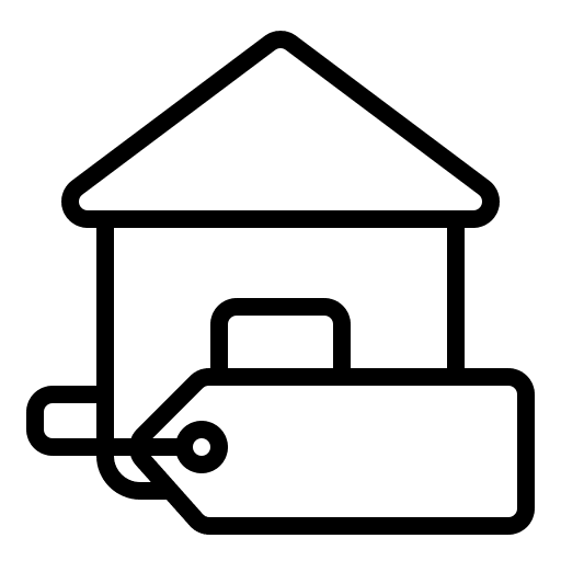 Real estate construction property tag icon Real estate construction property tag icon