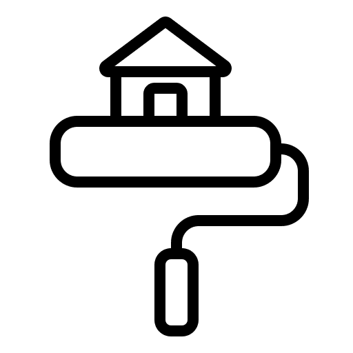 Renovation renovation house painted icon Renovation renovation house painted icon