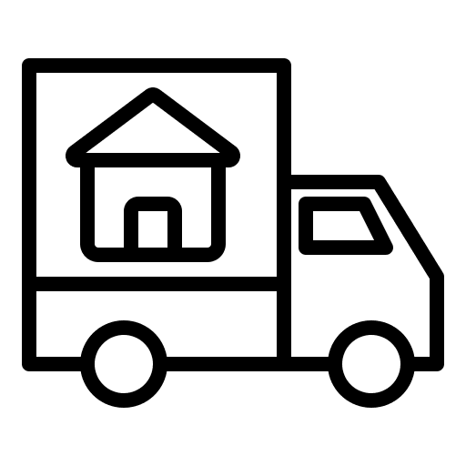 Truck move delivery real estate icon Truck move delivery real estate icon