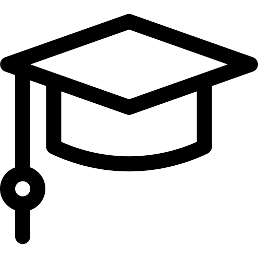 Mortarboard education college school icon