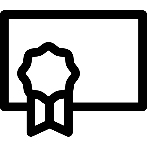 Certificate diploma ribbon certificate icon