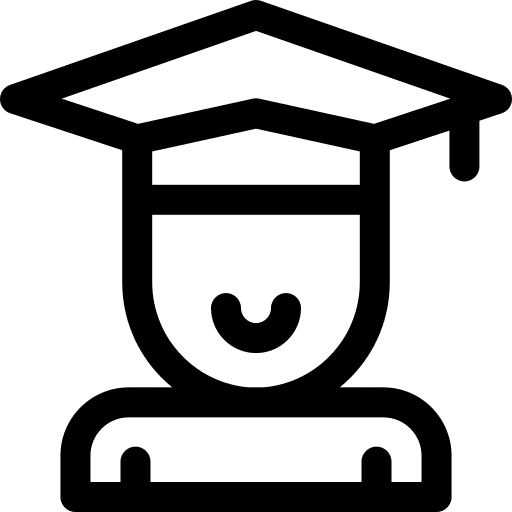 Student graduate college school icon