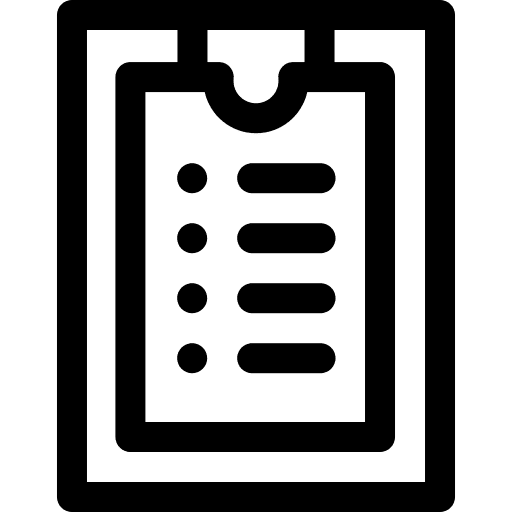 Test files and folders paper index icon