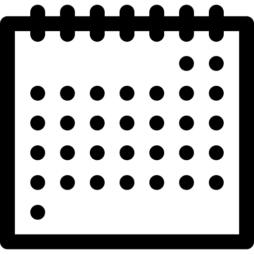 Calendar administration organization years icon