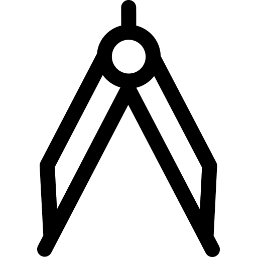 Compass draw school supplies education icon