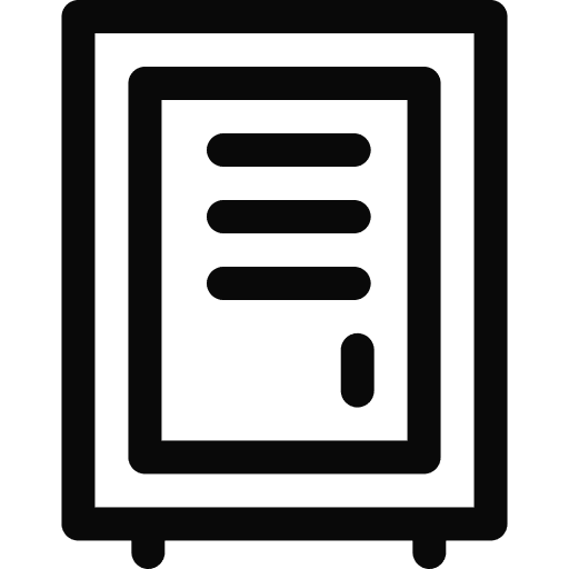 Locker cabinet school locker icon