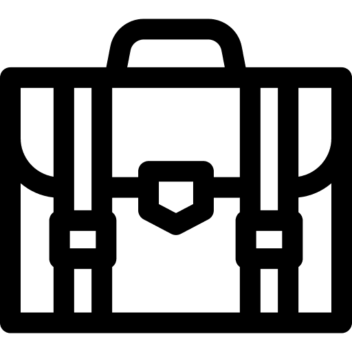 Briefcase business and finance work businessman icon