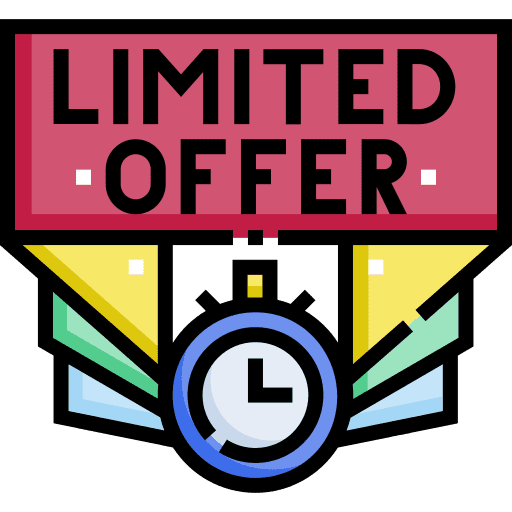 Limited offer commerce limited offer time icon
