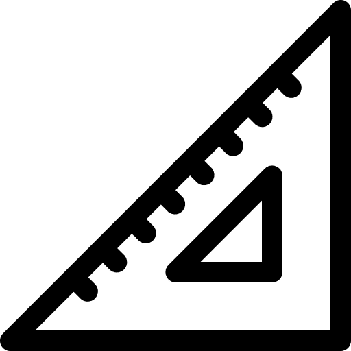 Square square ruler education icon