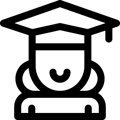 Student girl mortarboard graduate icon