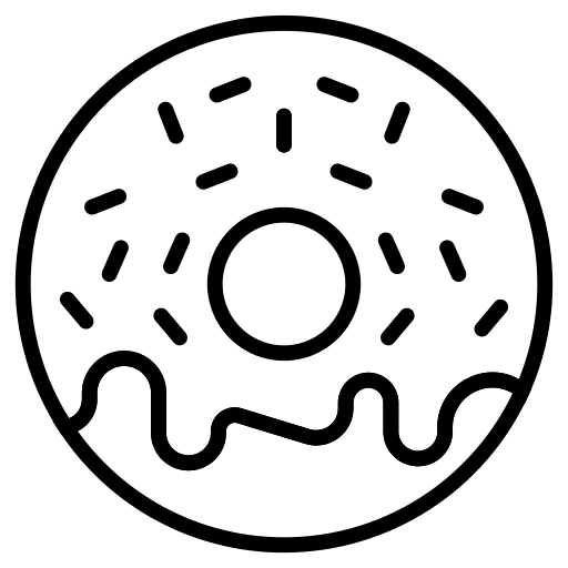 Donut bakery snack pastry icon