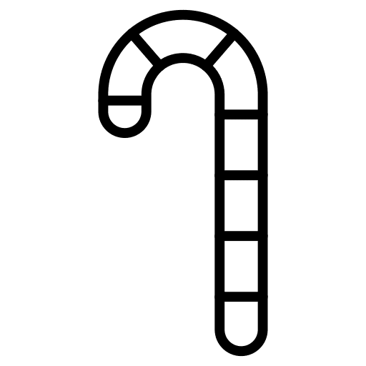 Candy cane sweet christmas decoration icon Candy cane sweet christmas decoration icon