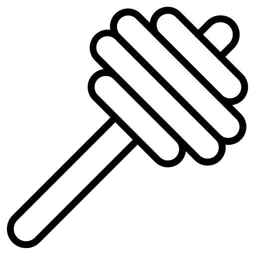 Honey dipper kitchen tool food and restaurant kitchenware icon Honey dipper kitchen tool food and restaurant kitchenware icon