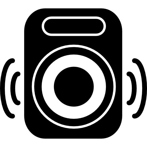 Rectangular speakers with bass rectangle music rectangular icon