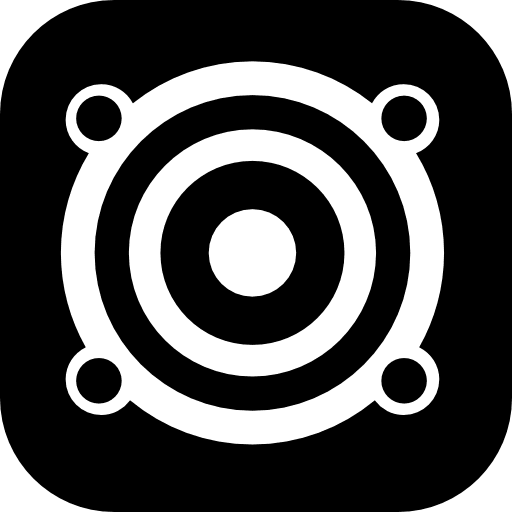 Square bass speakers square speaker music icon