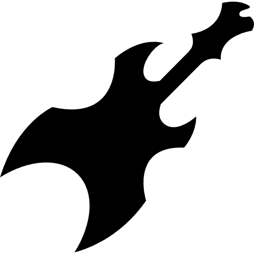 Electric guitar with sharp tip edges for rockstar rock guitar electric guitar guitar icon