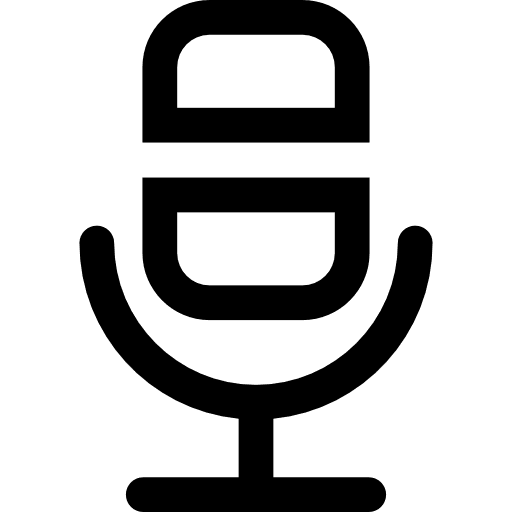 Microphone for voice amplification outline speak microphone tools icon