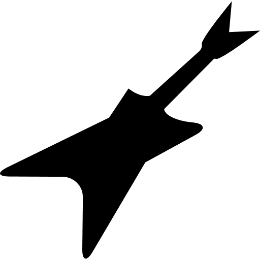 Star shaped guitar music electric electric guitar icon