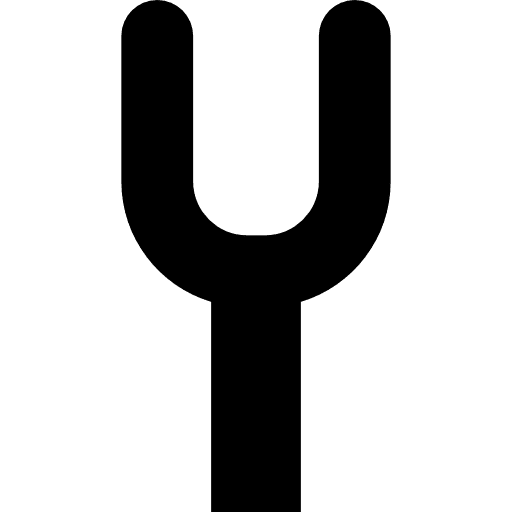 Tuning fork shaped y shaped fork tuning fork icon