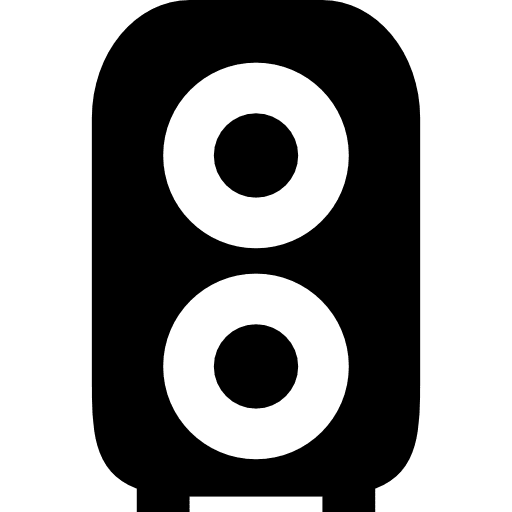 Audio amplification boxes amplify woofer icon