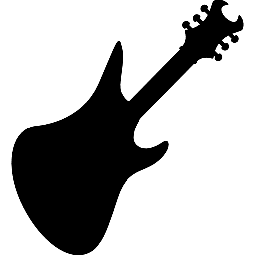 Bass guitar black silhouette guitar music instrument guitars icon