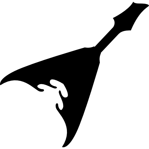 Guitar musical instrument of unique shape shape musical music icon