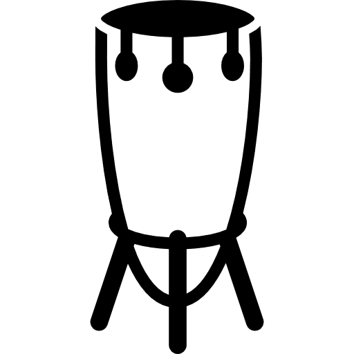 African tall drum with stand drums african drums music icon