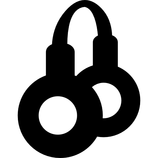 Circular headphones side view headphone circle headphones icon