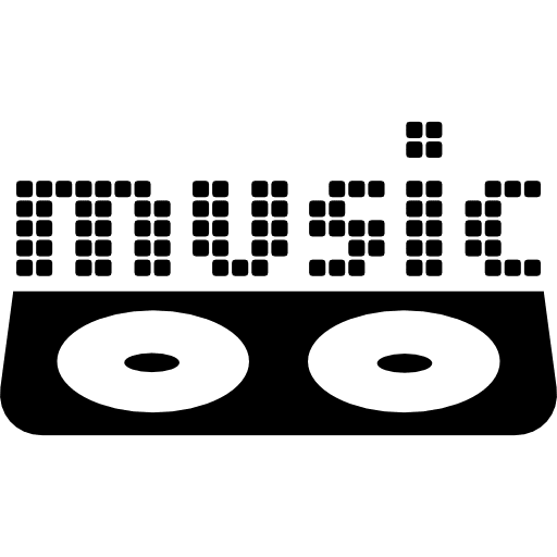 Music table with discs music discs music music controls icon