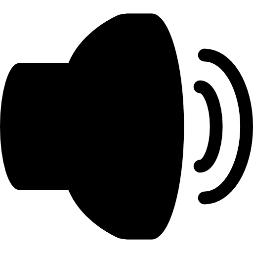 Speaker with sound speaker tool music icon