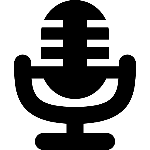 Microphone black silhouette variant amplification voice microphone icon