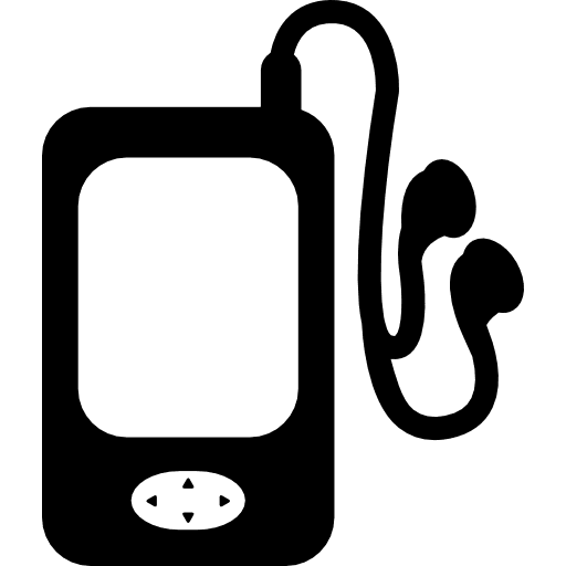 Music player with earphones music player earphone player icon