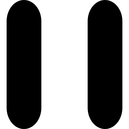 Music pause button pair of lines control controls button icon