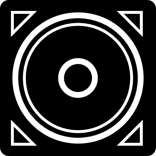 Music woofer square box musical woofers amplification icon