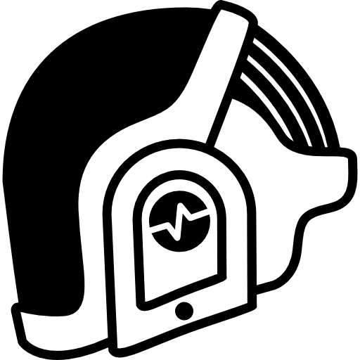 Head protector gear sports head gear head protection icon