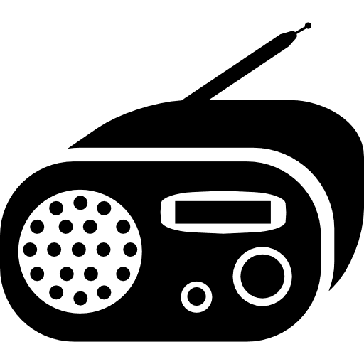 Rounded radio box audio player radio rectangular icon