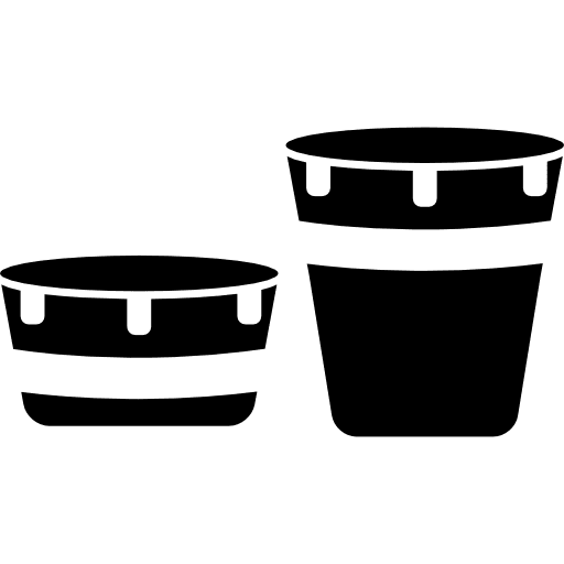 African drum set with design music drum african drum icon