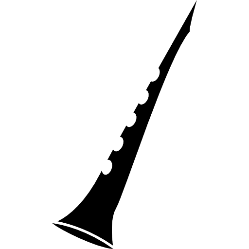 Flute with huge horn opening music instrument musical instrument wind instruments icon