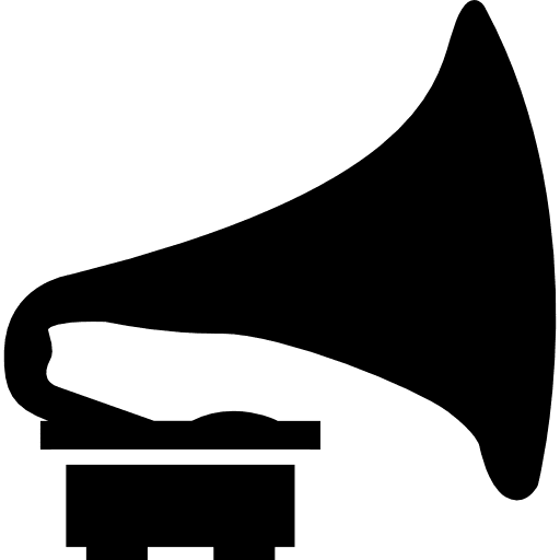 Vintage music disc player vintage ancient disc player icon